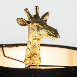 Straluma Tafellamp Giraffe groot antiek brons met velvet zwarte kap><noscript><img width=