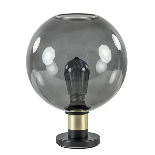 Straluma Tafellamp Lazise 25cm zwart/smoke/goud> Tafellampen|Klassieke Verlichting