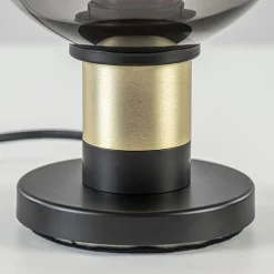 Straluma Tafellamp Lazise 15cm zwart/smoke/goud><noscript><img width=