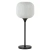 Straluma Tafellamp mat zwart met wit glas hoog> Tafellampen|Retro Verlichting