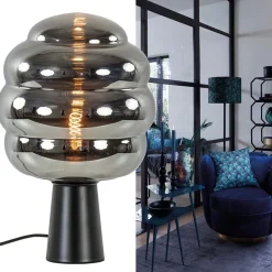Straluma Tafellamp Misty zwart + titanium glas><noscript><img width=