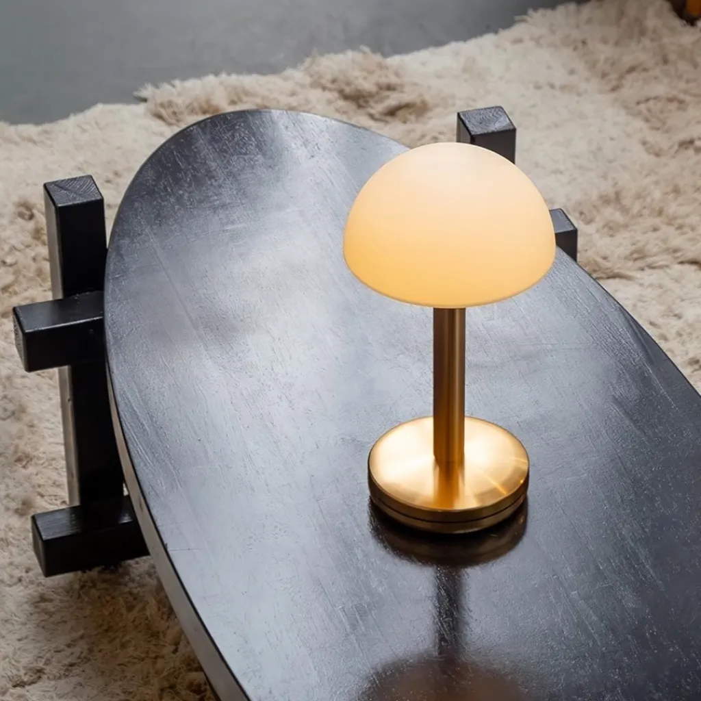 Straluma Tafellamp op accu gold/frosted IP65> Buitenlampen|Tafellampen