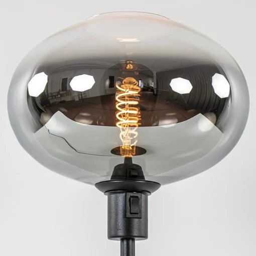 Straluma Tafellamp zwart met glazen kap smoke/helder gradient> Tafellampen|Luxe Verlichting