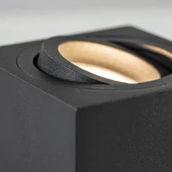 Straluma Tafelspot/vloerspot Rebel zwart vierkant></noscript> Woonkamerlampen|Slaapkamerlampen