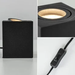 Straluma Tafelspot/vloerspot Rebel zwart vierkant></noscript> Woonkamerlampen|Slaapkamerlampen