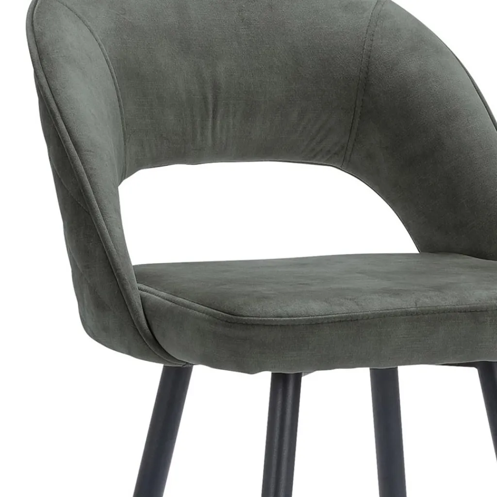 Straluma Trendy barkruk velours met zwart metalen poot> Barkrukken