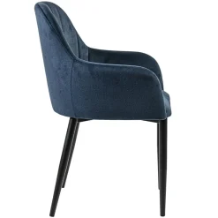 Straluma Trendy eetkamerstoel blauw met armleuning><noscript><img width=