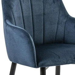 Straluma Trendy eetkamerstoel blauw met armleuning><noscript><img width=
