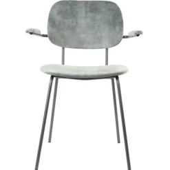 Straluma Trendy eetkamerstoel Emma velvet grijs><noscript><img width=