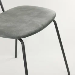 Straluma Trendy eetkamerstoel Emma velvet grijs><noscript><img width=