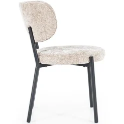 Straluma Trendy eetkamerstoel gemêleerd taupe met zwarte poot><noscript><img width=