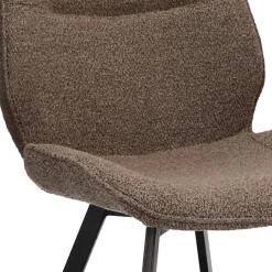 Straluma Trendy eetkamerstoel stof bruin met zwarte poot><noscript><img width=