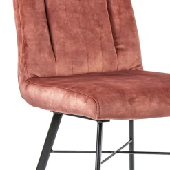 Straluma Trendy eetkamerstoel velvet blush met zwarte pootjes><noscript><img width=