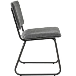 Straluma Trendy eettafelstoel grijs met gunmetal poot><noscript><img width=