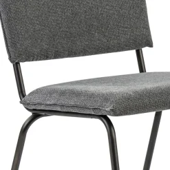 Straluma Trendy eettafelstoel grijs met gunmetal poot><noscript><img width=
