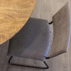 Straluma Trendy eettafelstoel grijs met gunmetal poot><noscript><img width=