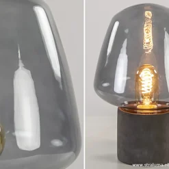 Straluma Trendy tafellamp met smokey glas><noscript><img width=