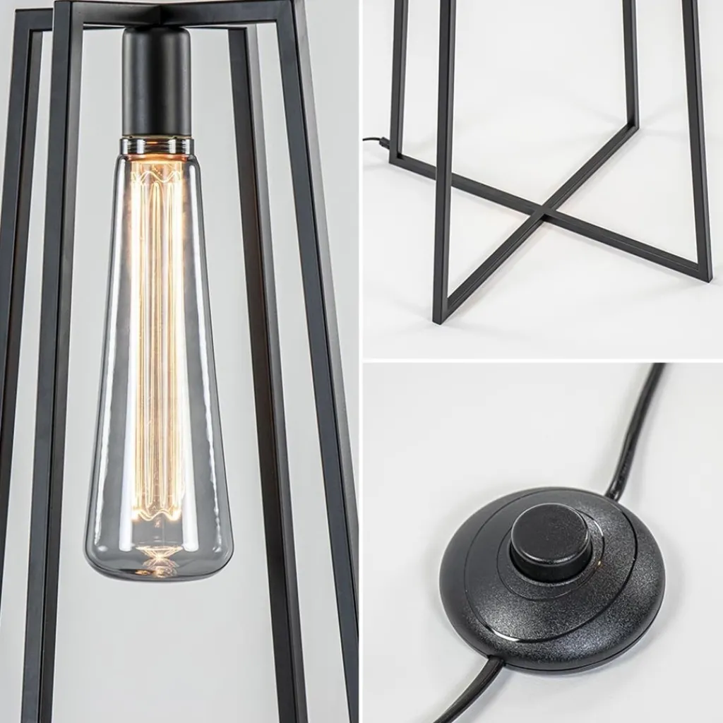 Straluma Trendy vloerlamp zwart frame excl lichtbron> Vloerlampen|Landelijke Verlichting