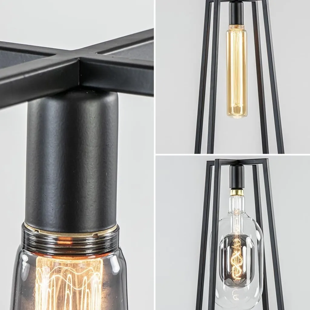 Straluma Trendy vloerlamp zwart frame excl lichtbron> Vloerlampen|Landelijke Verlichting