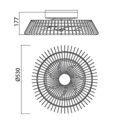 Straluma Ventilator Himalaya Mini hout remote cct><noscript><img width=
