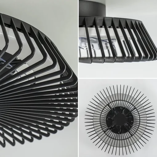 Straluma Ventilator Himalaya zwart remote+app CCT> Plafondlampen|Plafondventilatoren met lamp