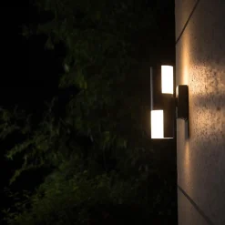Straluma Verstelbare LED buitenlamp 2-lichts cilinder donker grijs><noscript><img width=