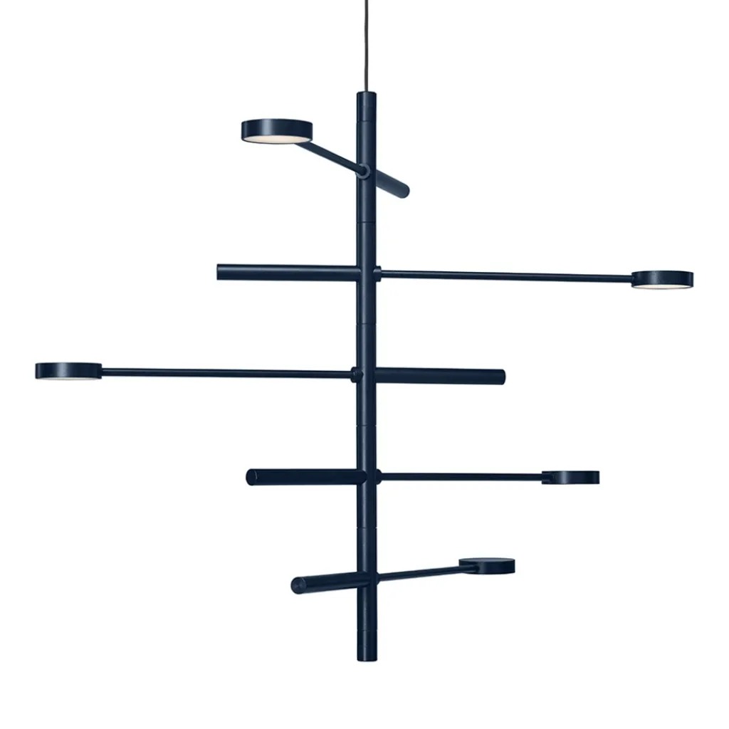 Straluma Verstelbare 5-lichts design hanglamp azuriet blauw> Eettafellampen|Hanglampen