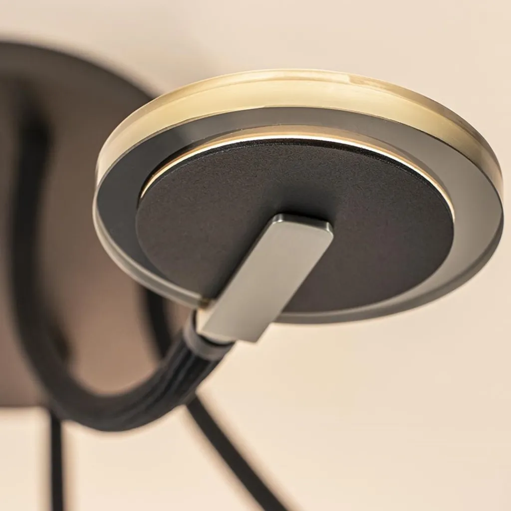 Straluma Verstelbare 5-lichts plafondlamp LED met smoke glas> Plafondlampen|LED Plafondlampen