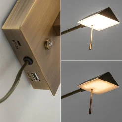 Straluma Verstelbare wandlamp brons inclusief LED dim to warm><noscript><img width=
