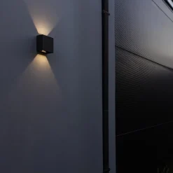 Straluma Vierkante LED buitenlamp wand zwart up+down><noscript><img width=