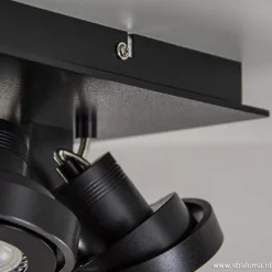 Straluma Vierkante LED plafondlamp 4-lichts zwart><noscript><img width=