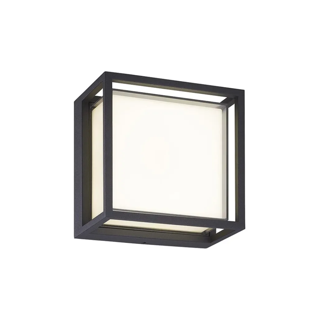 Straluma Vierkante LED wandlamp buiten IP65 antraciet> Wandlampen|Buitenlampen