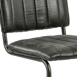 Straluma Vintage eetkamerstoel dark grey met gunmetal frame><noscript><img width=