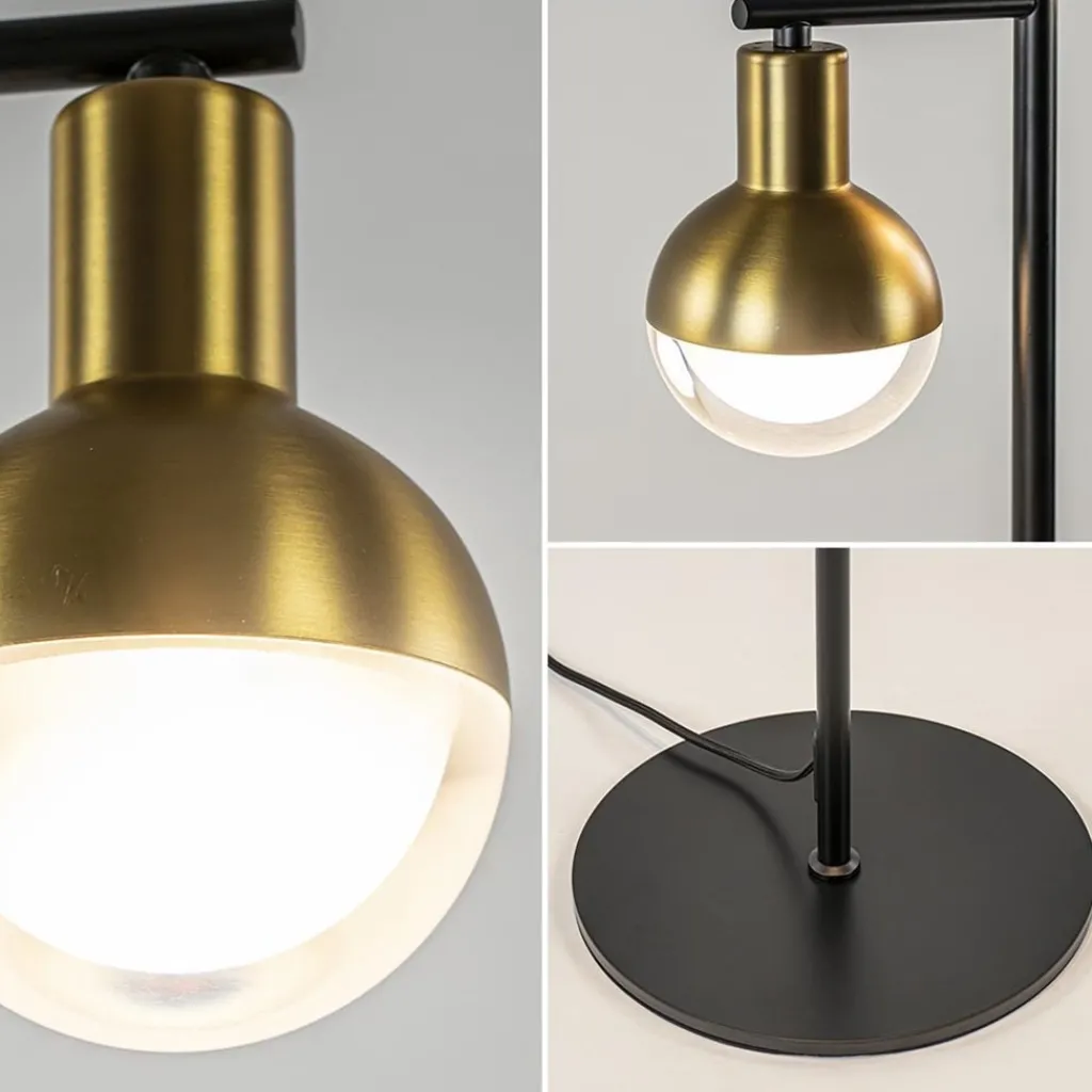 Straluma Vloerlamp Drop 2 zwart/matgoud> Vloerlampen|Retro Verlichting