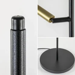 Straluma Vloerlamp Flute 2l zwart/matgoud pushdim><noscript><img width=