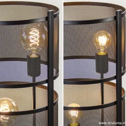 Straluma Vloerlamp 4L cilinder gaas zwart><noscript><img width=