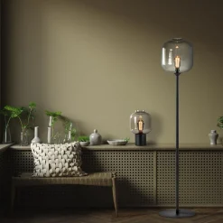 Straluma Vloerlamp Lett zwart/smoke glas><noscript><img width=