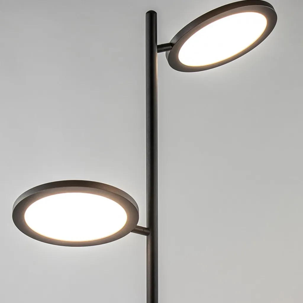 Straluma Vloerlamp 2-lichts zwart inclusief 3-standen dimbaar LED> Vloerlampen|Leeslampen
