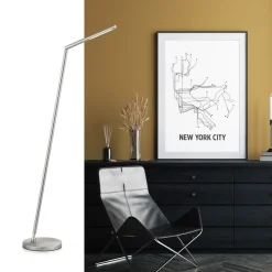 Straluma Vloerlamp mat nikkel LED verstelbaar><noscript><img width=