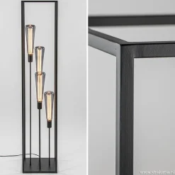 Straluma Vloerlamp open frame zwart 4-lichts><noscript><img width=