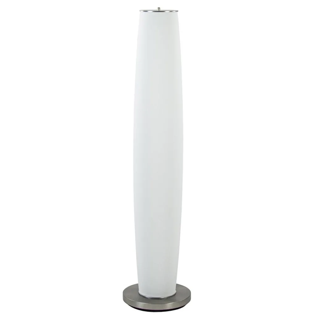 Straluma Vloerlamp Terra nikkel/wit glas dtw> Halverlichting|Vloerlampen
