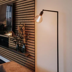 Straluma Vloerlamp Tube zwart basic met verstelbare pendel><noscript><img width=