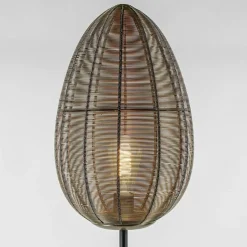 Straluma Vloerlamp Yaelle antiek brons met zwarte voet><noscript><img width=