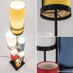 Straluma Vloerlamp zwart 6L multicolor rood><noscript><img width=