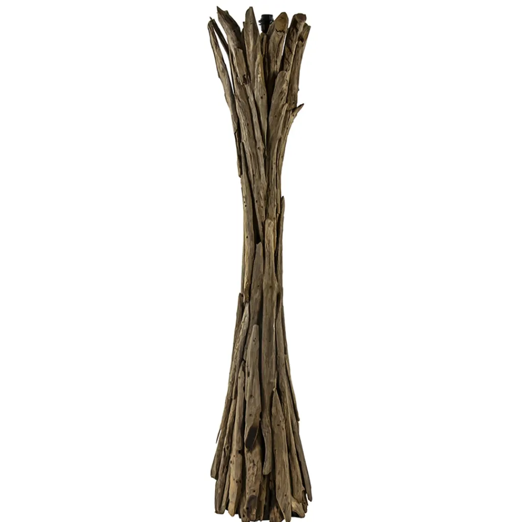 Straluma Vloerlamp/lampvoet Margret hout naturel excl kap> Vloerlampen|Lampenvoeten