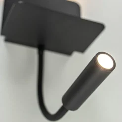 Straluma Wandlamp bed zwart flex + USB charger><noscript><img width=