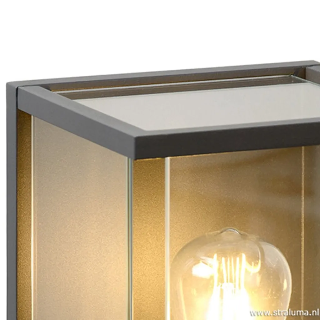 Straluma Wandlamp buiten antraciet/glas IP54> Buitenlampen|Woonkamerlampen
