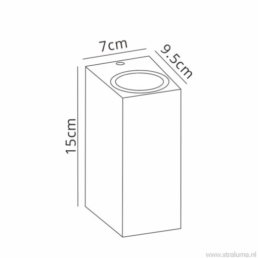 Straluma Wandlamp buiten wit up+down IP54> Wandlampen|Buitenlampen