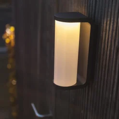 Straluma Wandlamp cilinder buiten grijs IP44 inclusief LED><noscript><img width=