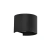Straluma Wandlamp Davos afgerond zwart IP54 2700k> Wandlampen|Buitenlampen